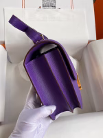 Hermes Constance 24 Handmade Bag In Crocus Epsom Calfskin - Image 9