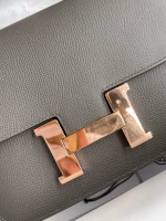 Hermes Constance 24 Handmade Bag In Etain Epsom Calfskin - Image 8