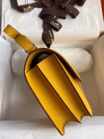Hermes Constance 24 Handmade Bag In Jaune Ambre Epsom Calfskin - Image 7