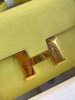 Hermes Constance 24 Handmade Bag In Lime Epsom Calfskin - Image 7