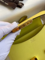 Hermes Constance 24 Handmade Bag In Lime Epsom Calfskin - Image 5