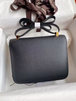 Hermes Constance 24 Handmade Bag In Black Epsom Calfskin - Image 6