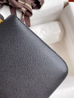 Hermes Constance 24 Handmade Bag In Black Epsom Calfskin - Image 9