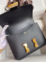 Hermes Constance 24 Handmade Bag In Black Epsom Calfskin - Image 2