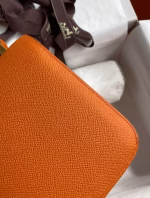 Hermes Constance 24 Handmade Bag In Orange Epsom Calfskin - Image 9