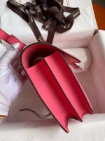 Hermes Constance 24 Handmade Bag In Rose Lipstick Epsom Calfskin - Image 7