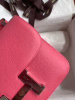 Hermes Constance 24 Handmade Bag In Rose Lipstick Epsom Calfskin - Image 8