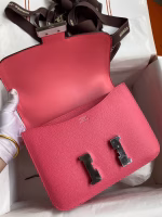 Hermes Constance 24 Handmade Bag In Rose Lipstick Epsom Calfskin - Image 2