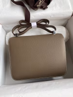 Hermes Constance 24 Handmade Bag In Taupe Epsom Calfskin - Image 6