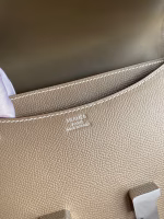 Hermes Constance 24 Handmade Bag In Taupe Epsom Calfskin - Image 3