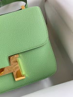 Hermes Constance 24 Handmade Bag In Vert Criquet Epsom Calfskin - Image 7