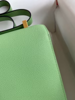 Hermes Constance 24 Handmade Bag In Vert Criquet Epsom Calfskin - Image 8