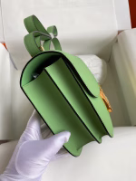 Hermes Constance 24 Handmade Bag In Vert Criquet Epsom Calfskin - Image 9
