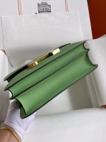 Hermes Constance 24 Handmade Bag In Vert Criquet Epsom Calfskin - Image 2