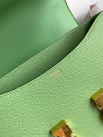 Hermes Constance 24 Handmade Bag In Vert Criquet Epsom Calfskin - Image 4