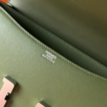 Hermes Constance Elan Handmade Bag In Canopee Evercolor Calfskin - Image 9