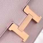 Hermes Constance 1-18 Mirror Bag In Mauve Pale Chevre Mysore Leather - Image 6