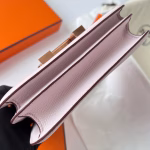 Hermes Constance 1-18 Mirror Bag In Mauve Pale Chevre Mysore Leather - Image 8