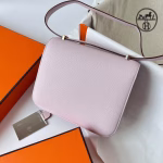 Hermes Constance 1-18 Mirror Bag In Mauve Pale Chevre Mysore Leather - Image 3