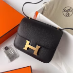 Hermes Constance 1-18 Mirror Bag In Black Epsom Calfskin - Image 6