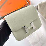 Hermes Constance 1-18 Mirror Bag In Vert Fizz Epsom Calfskin - Image 8