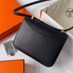 Hermes Constance 1-24 Mirror Bag In Black Epsom Calfskin - Image 9
