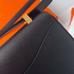 Hermes Constance 1-24 Mirror Bag In Black Epsom Calfskin - Image 7