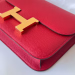 Hermes Constance 1-24 Mirror Bag In Red Epsom Calfskin - Image 2