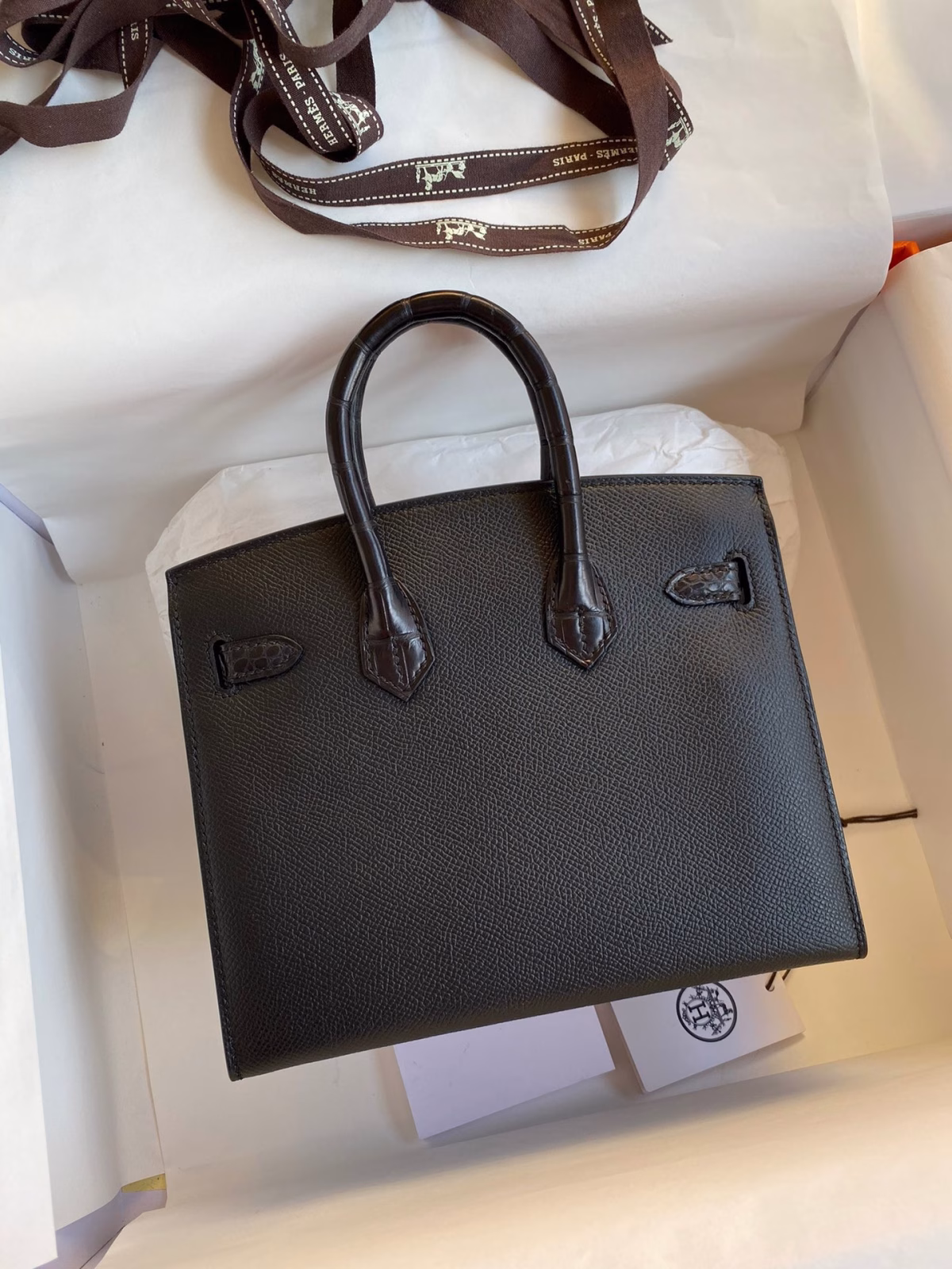 Hermes So Black Midnight Faubourg Birkin 20 Sellier Limited Edition Bag - Image 7