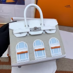 Hermes Snow Sac Faubourg Birkin 20 Sellier Limited Edition Bag - Image 6