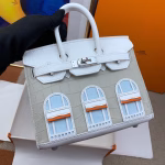 Hermes Snow Sac Faubourg Birkin 20 Sellier Limited Edition Bag - Image 8