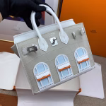 Hermes Snow Sac Faubourg Birkin 20 Sellier Limited Edition Bag - Image 2