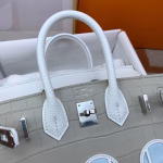 Hermes Snow Sac Faubourg Birkin 20 Sellier Limited Edition Bag - Image 3