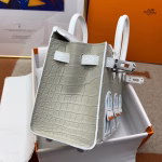 Hermes Snow Sac Faubourg Birkin 20 Sellier Limited Edition Bag - Image 4