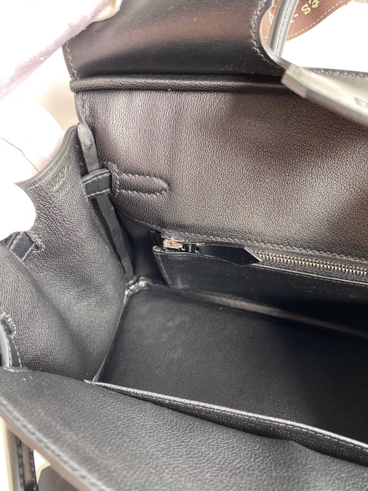 Hermes Birkin 25 Retourne Handmade Bag In Black Box Calfskin - Image 5