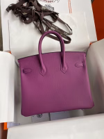 Hermes Birkin 25 Retourne Handmade Bag In Anemone Epsom Calfskin - Image 6