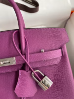 Hermes Birkin 25 Retourne Handmade Bag In Anemone Epsom Calfskin - Image 7