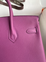 Hermes Birkin 25 Retourne Handmade Bag In Anemone Epsom Calfskin - Image 8