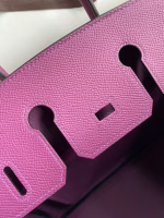 Hermes Birkin 25 Retourne Handmade Bag In Anemone Epsom Calfskin - Image 5
