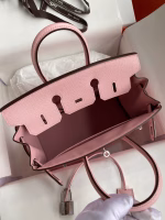 Hermes Birkin 25 Retourne Handmade Bag In Rose Sakura Epsom Calfskin - Image 2