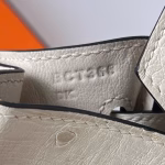 Hermes Birkin 25 Retourne Handmade Bag In Beton Ostrich Leather - Image 8