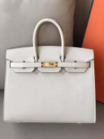 Hermes Birkin 25 Sellier Handmade Bag In Craie Epsom Calfskin - Image 6