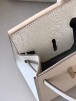 Hermes Birkin 25 Sellier Handmade Bag In Craie Epsom Calfskin - Image 8