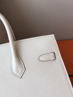 Hermes Birkin 25 Sellier Handmade Bag In Craie Epsom Calfskin - Image 3