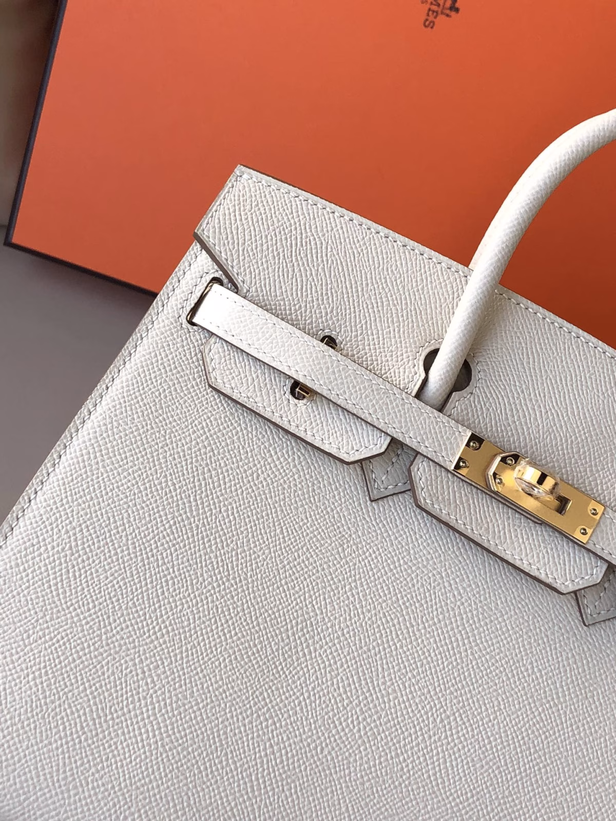 Hermes Birkin 25 Sellier Handmade Bag In Craie Epsom Calfskin - Image 5