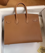 Hermes Birkin 25 Sellier Handmade Bag In Gold Epsom Calfskin - Image 6