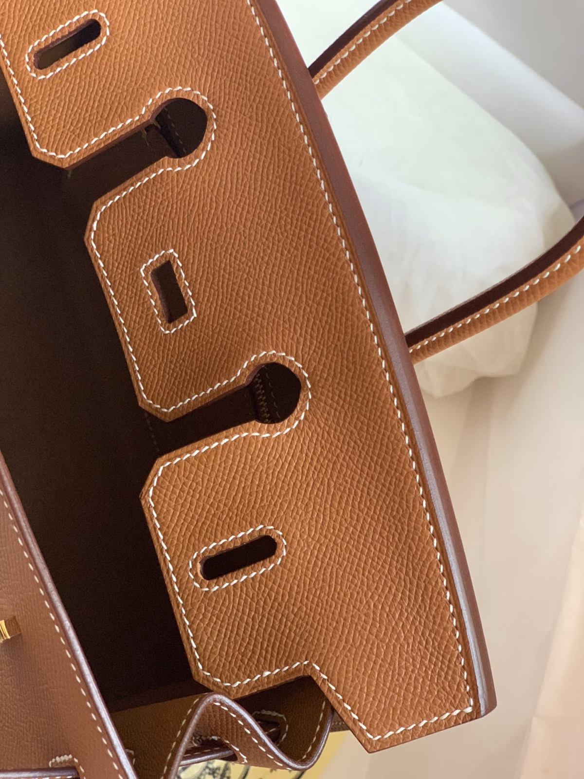 Hermes Birkin 25 Sellier Handmade Bag In Gold Epsom Calfskin - Image 2