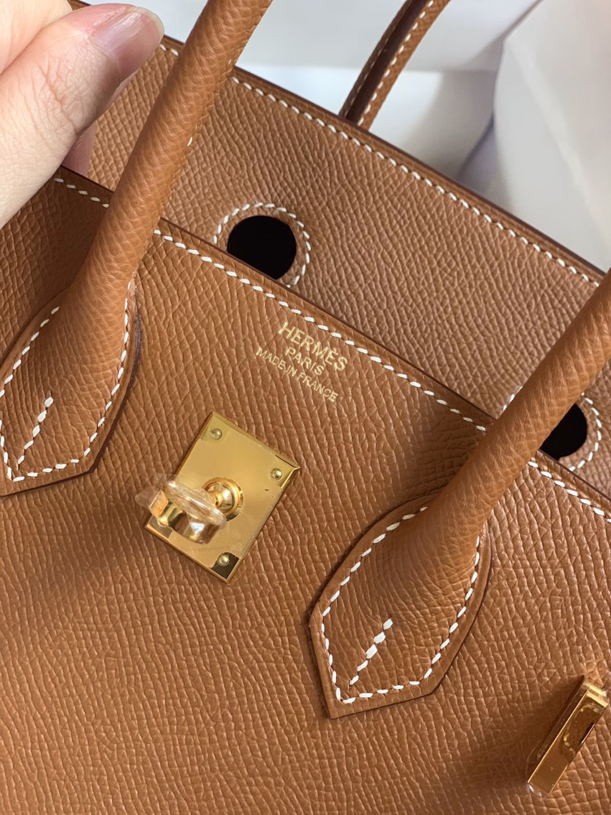 Hermes Birkin 25 Sellier Handmade Bag In Gold Epsom Calfskin - Image 3