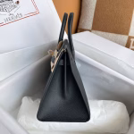Hermes Birkin 25 Sellier Handmade Bag In Black Epsom Calfskin - Image 7
