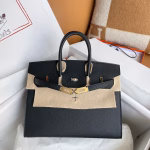 Hermes Birkin 25 Sellier Handmade Bag In Black Epsom Calfskin - Image 8